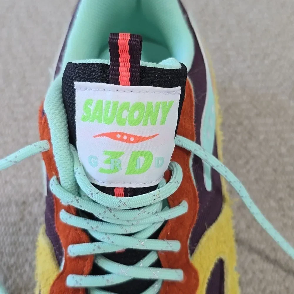 Saucony 3D Grid Hurricane Trailian Colorful Unisex Sneaker Shoes-Size 9.5